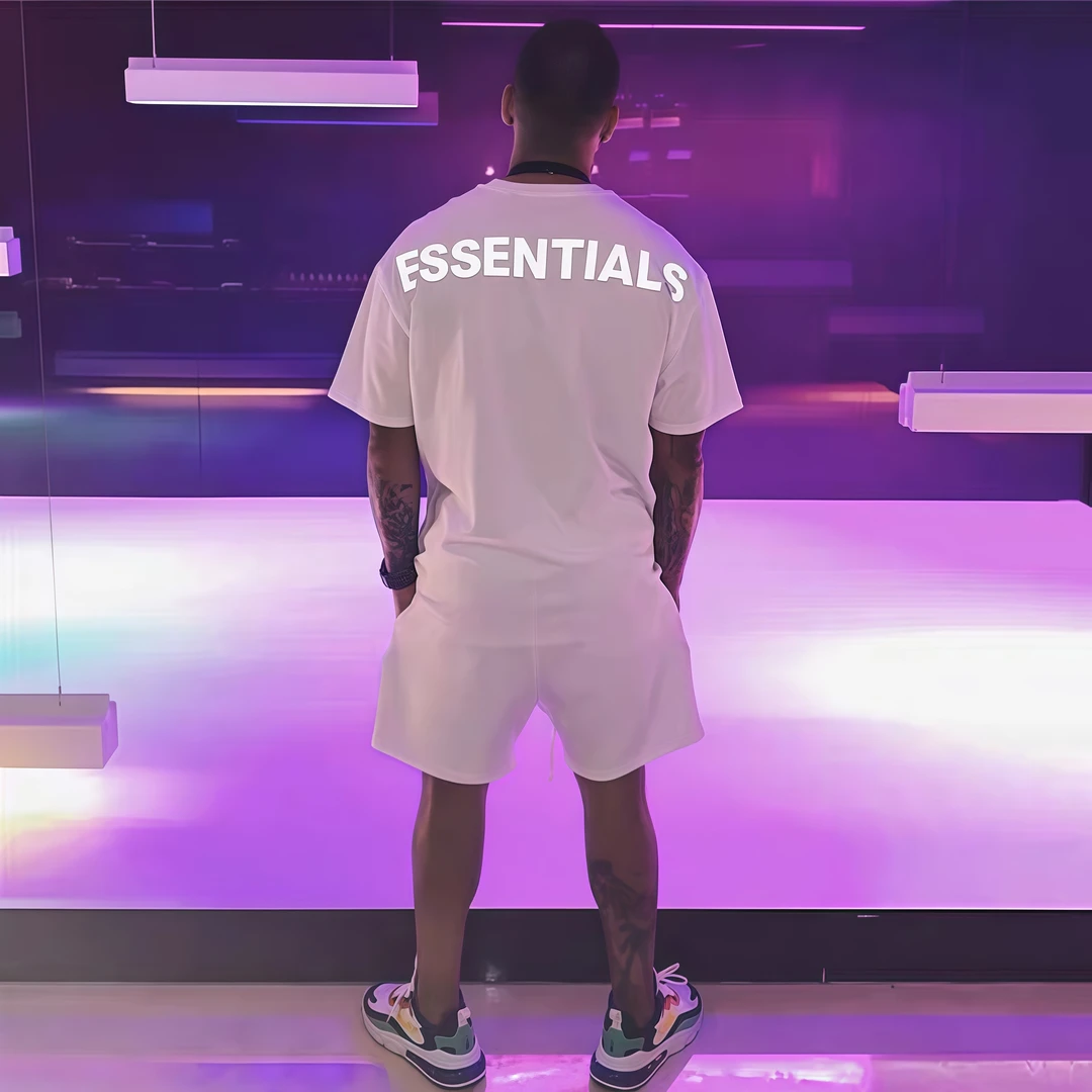 ESSENTIALS(25FALL)夏季潮流简约T恤美式透气宽松印花街头短袖
