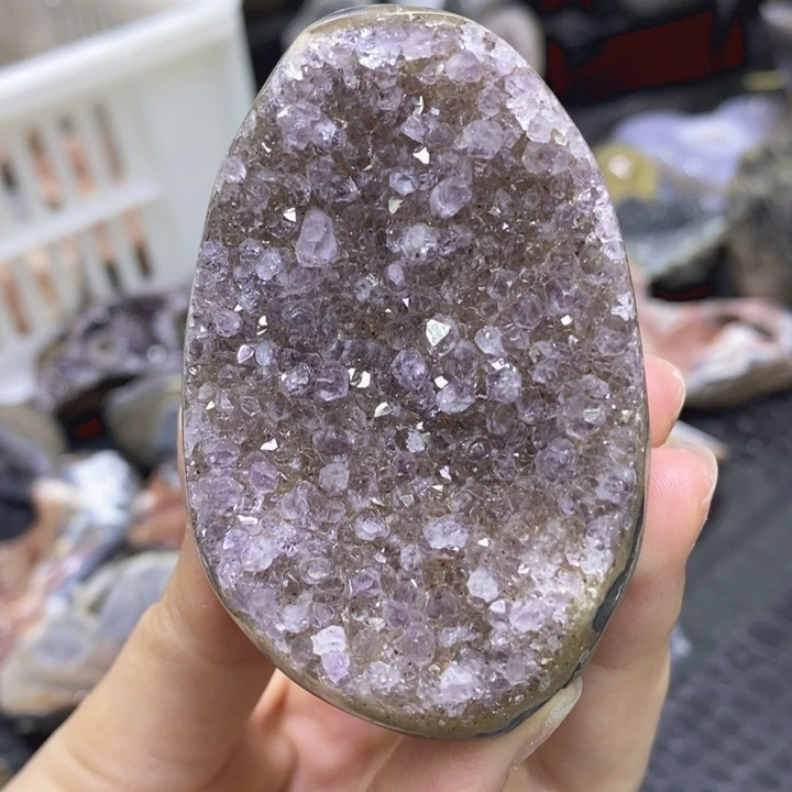 水晶珠宝半成品未镶嵌彩晶簇