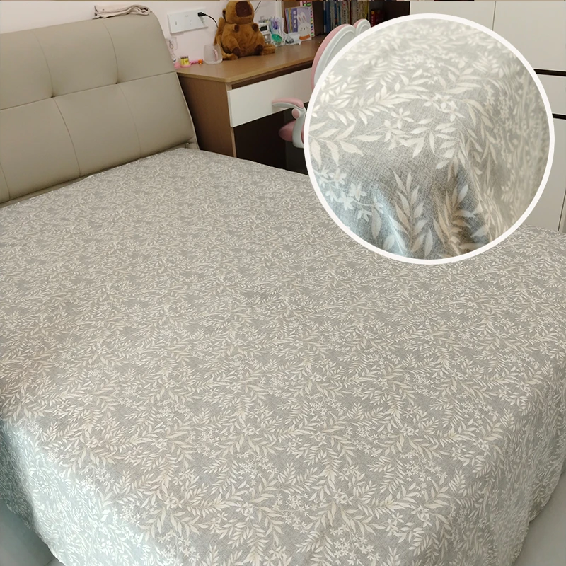 床单230cm*250cm秋冬加厚新款皱皱纱亲肤透气加大床单灰色节节高