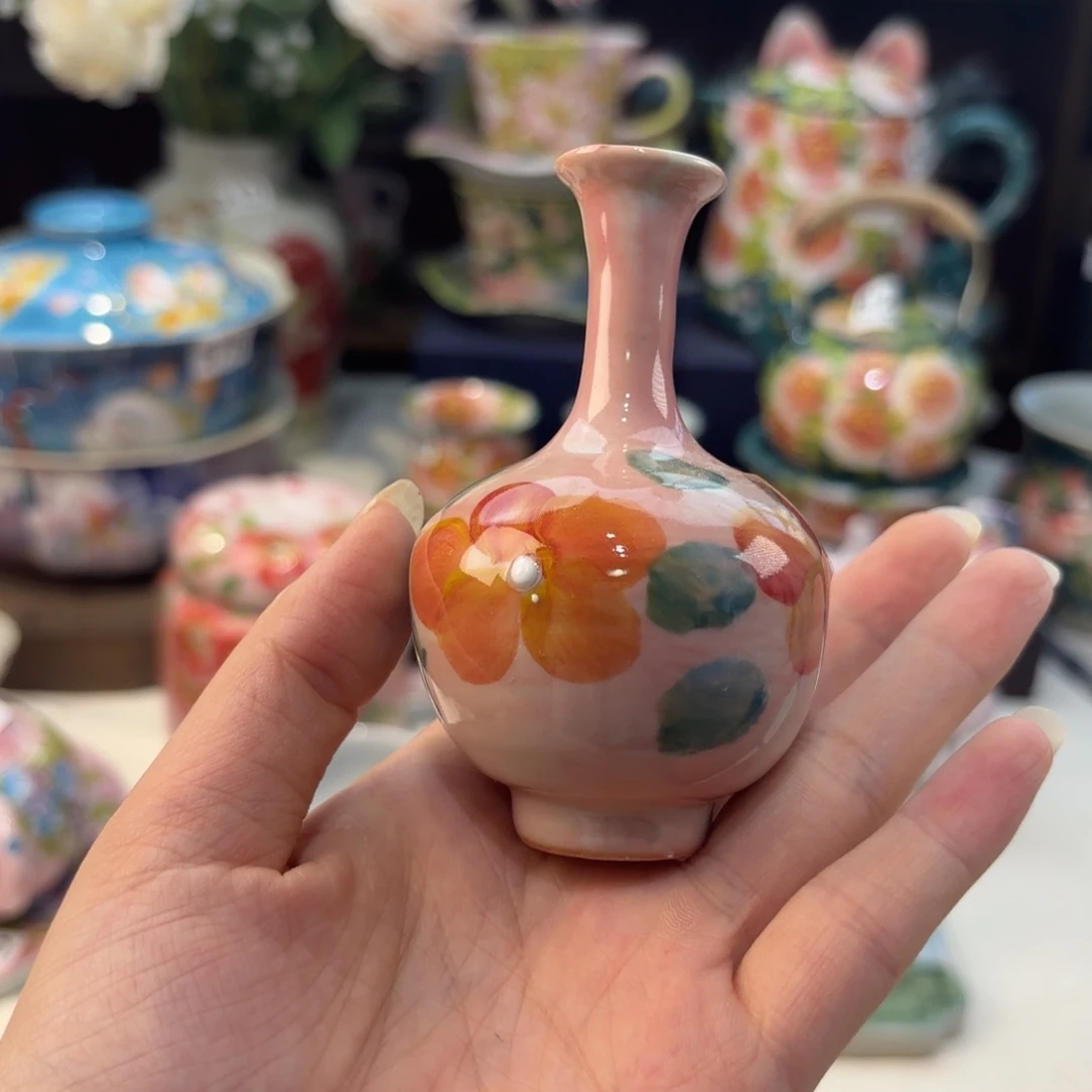 瓷片景德镇手绘高温釉下彩陶瓷茶具