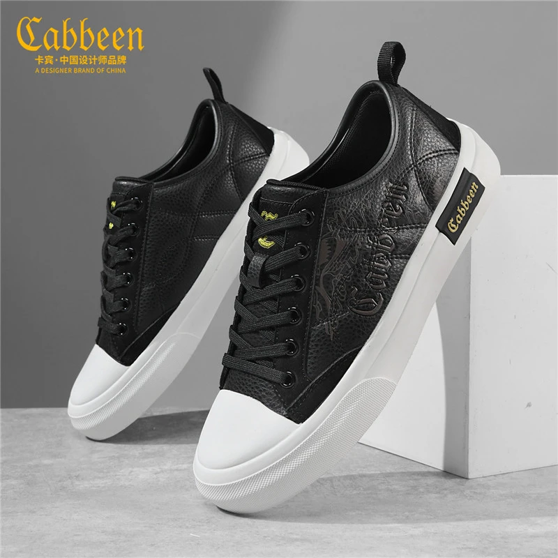 卡宾男鞋国风男士板鞋男鞋冬季新款小众设计运动休闲复古百搭潮鞋