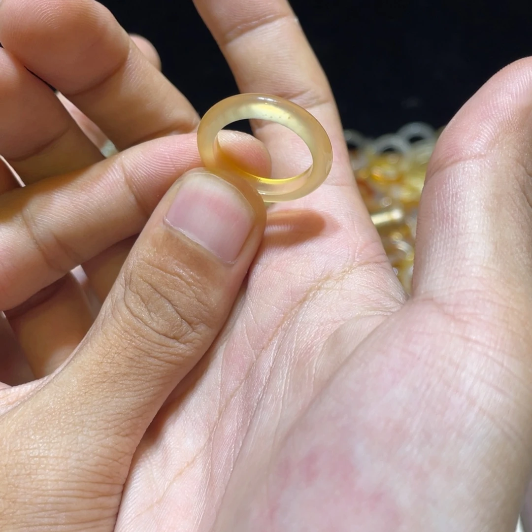 玛瑙/玉髓未镶嵌戒指7号港17 默认瑕疵