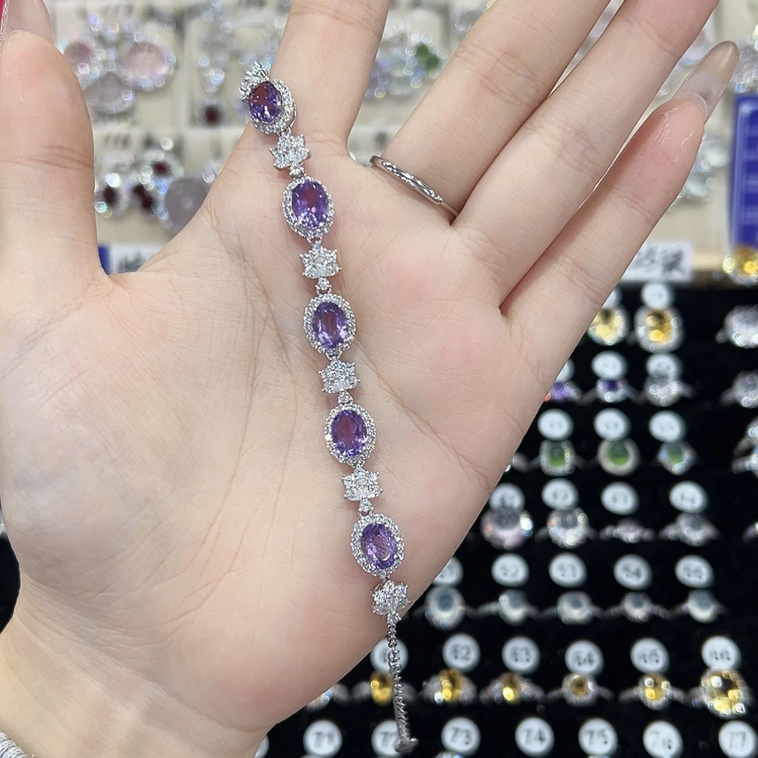 ****࿐紫晶银S925镶嵌戒指