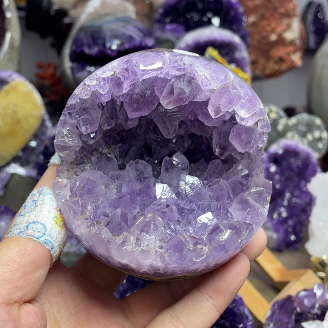 银S925镶嵌紫晶珠宝半成品捡漏