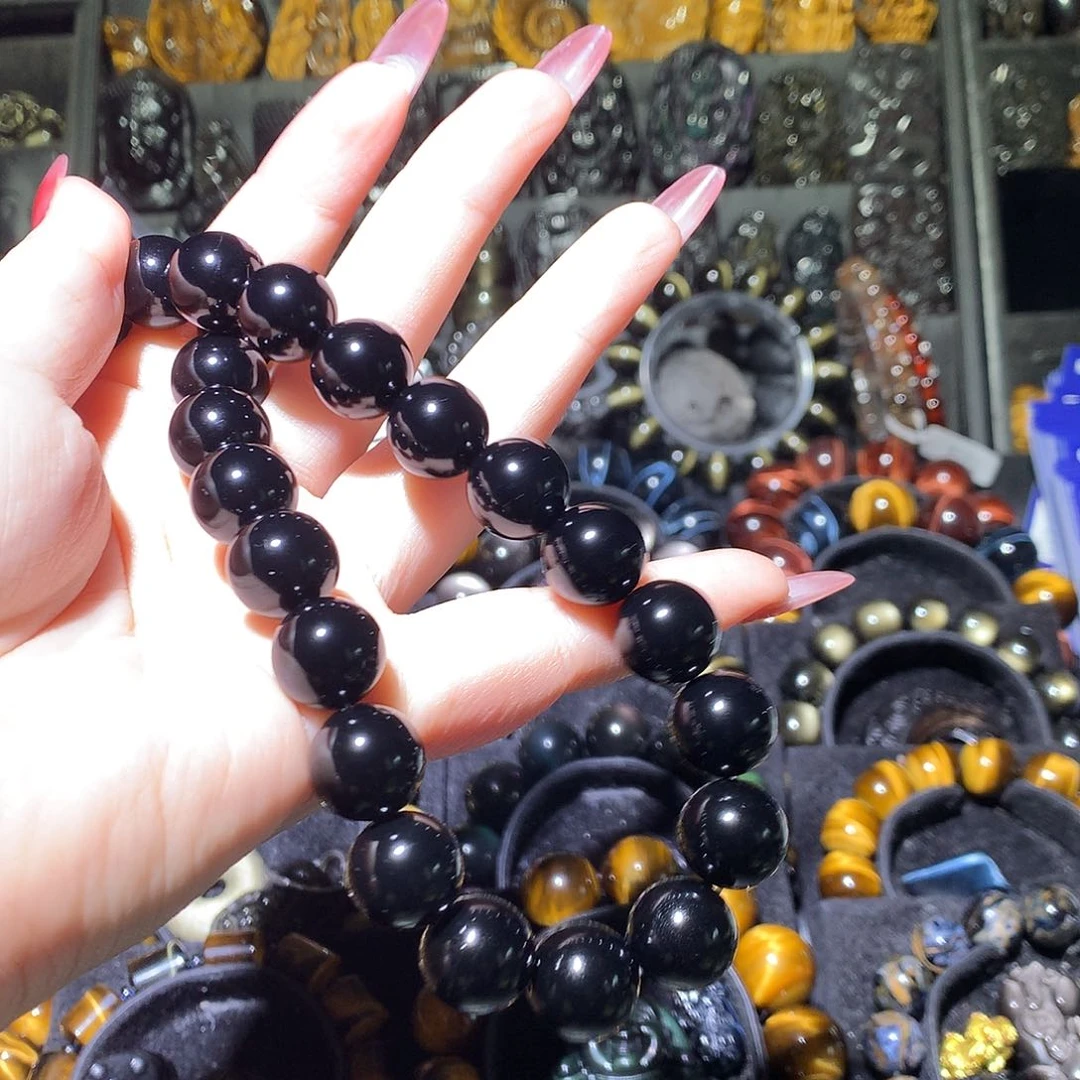 黑曜岩手链未镶嵌知**乐