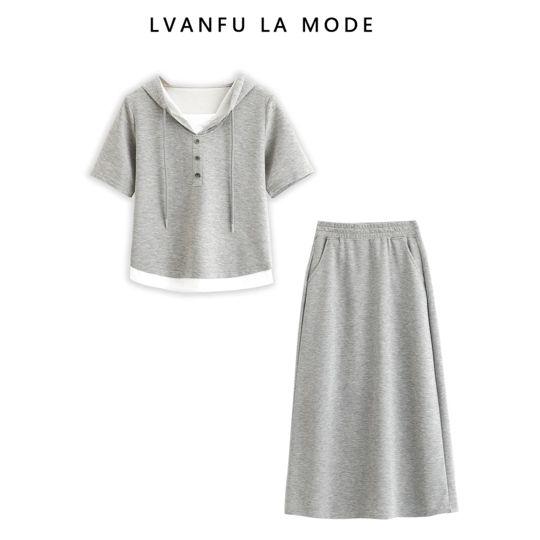 有效叠穿！一件厚度！不挑人显瘦空气层连帽套装JY403A/XWJ