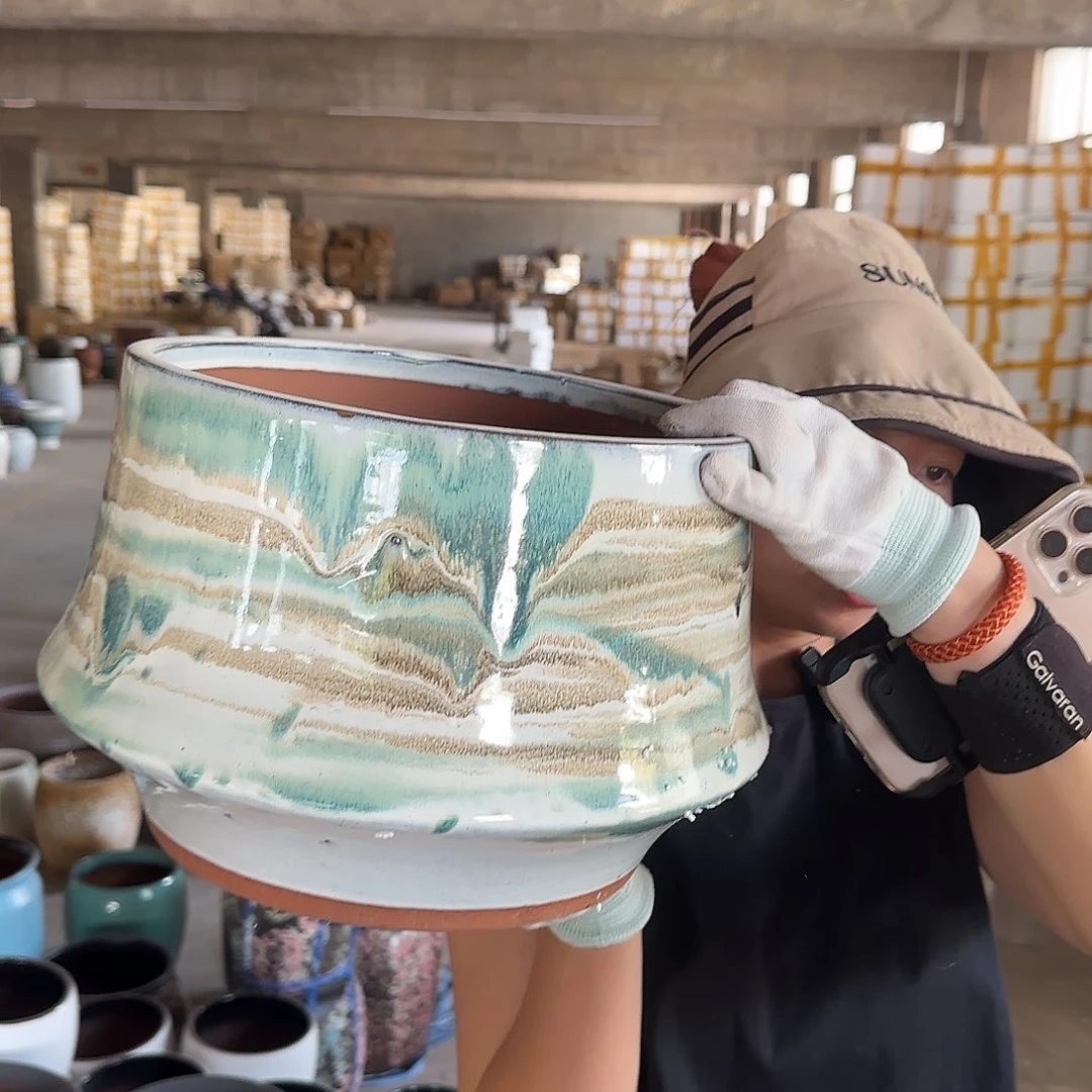 紫砂花盆王嫂花盆0724-146高21口27