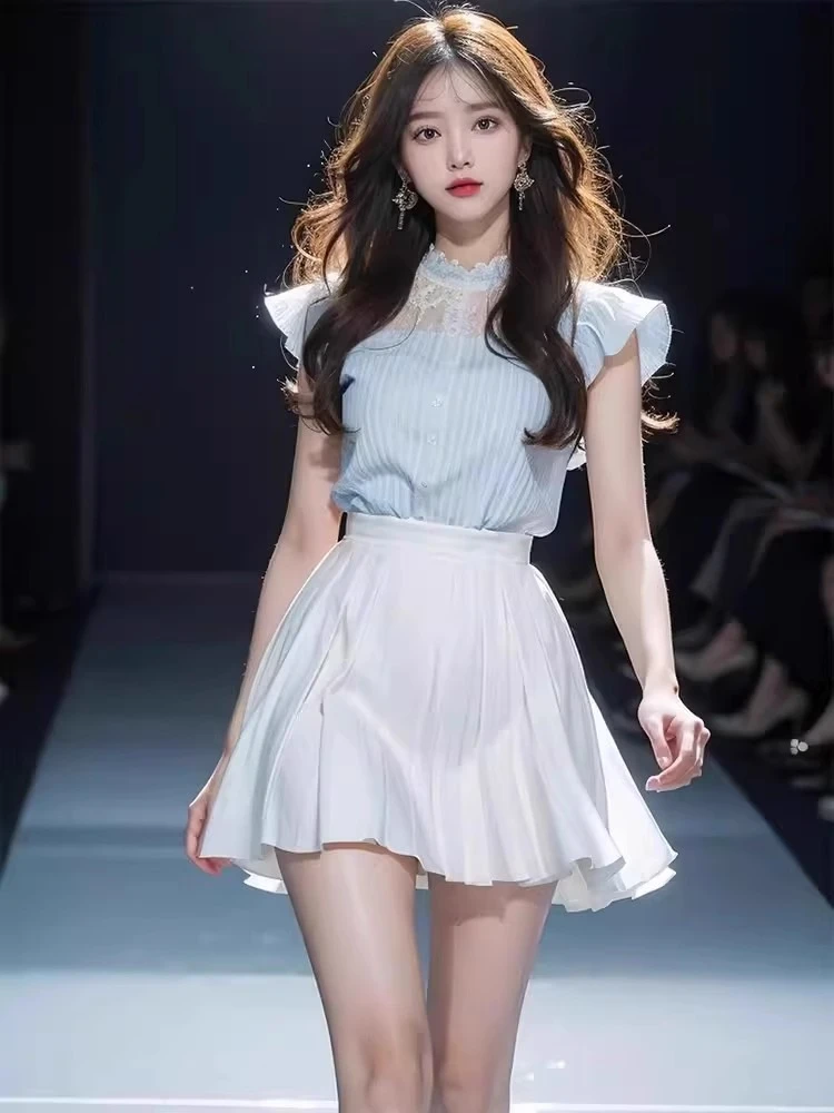 夏装2025茶系穿搭一整套时尚漂亮多巴胺淑女气质辣妹短裙套装裙子