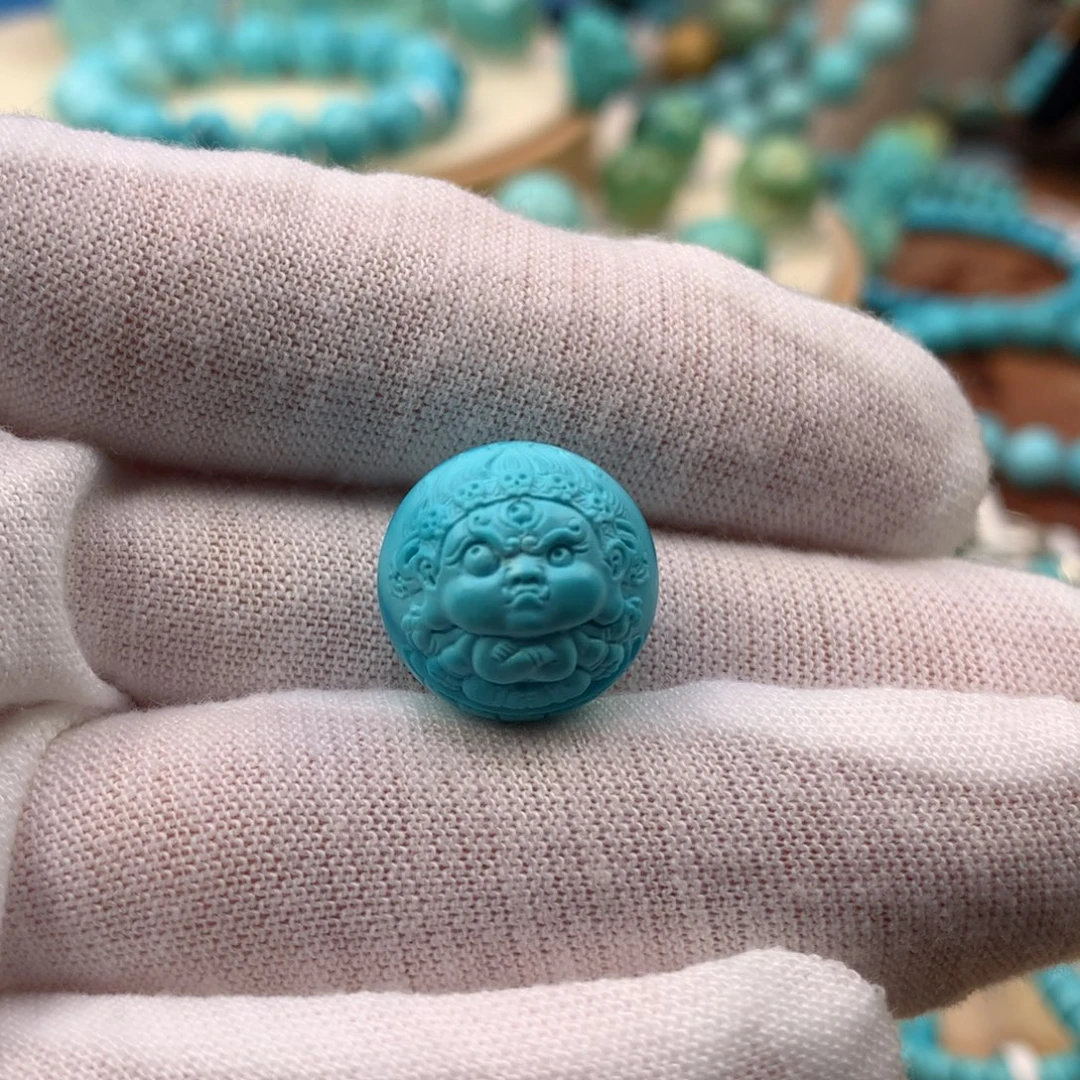 绿松石未镶嵌珠宝奇石15.6mm