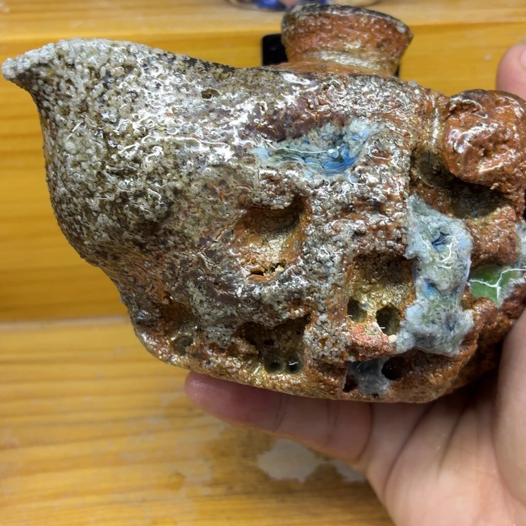 陶园柴烧，精品高货564石头印记泥纹