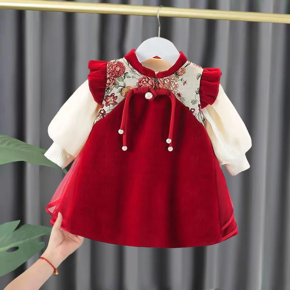 女童秋装洋装1一2周岁女宝宝礼服春秋婴儿童生日宴衣服公主裙子