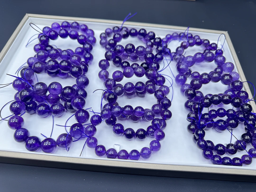 （链接）可塘天然水晶源头工厂彩宝珠串手链女款请移步直播间挑选