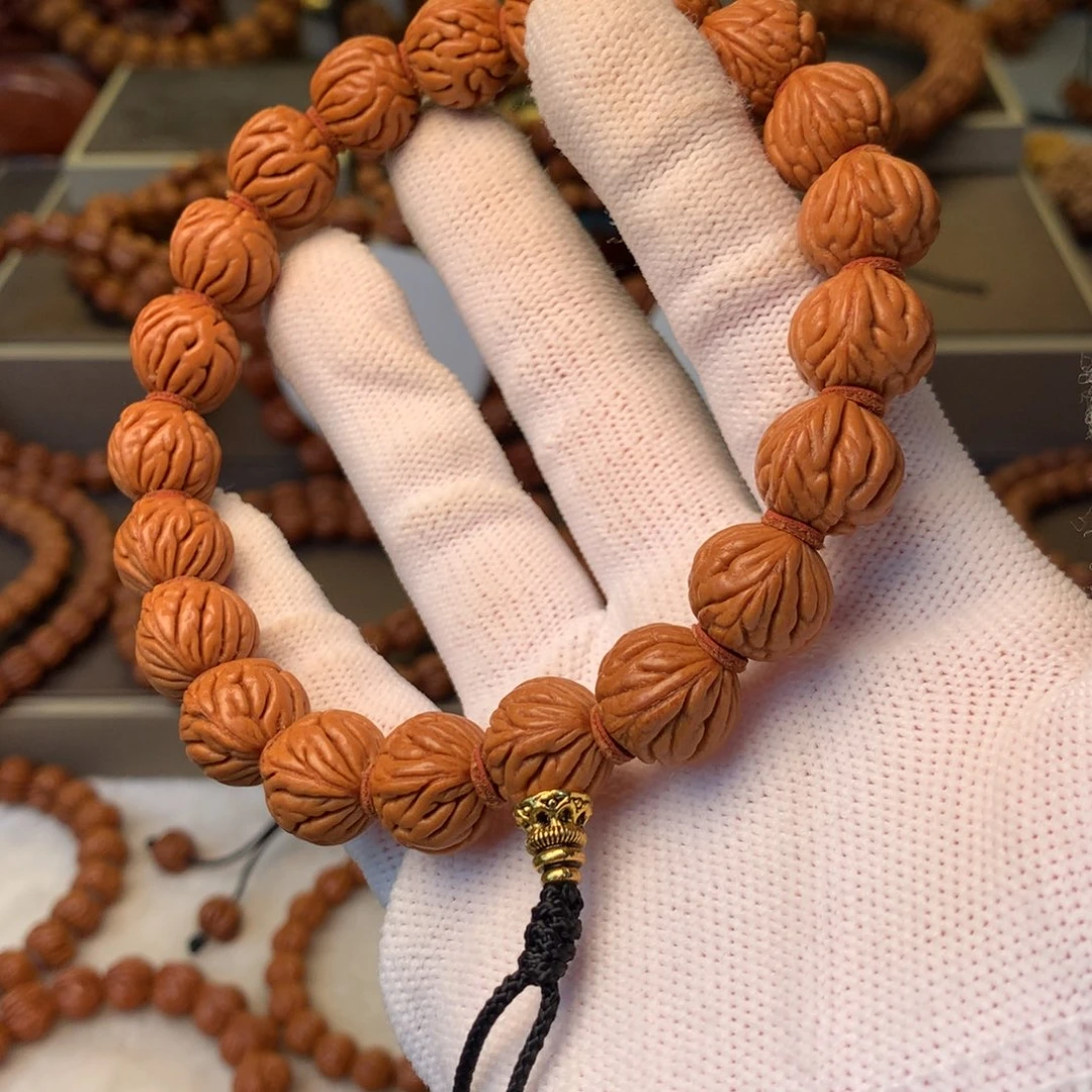 桃核手串秦岭龙纹