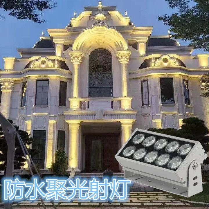 一束光聚光射灯户外防水花园别墅聚光灯远程投光洗墙罗马柱子灯