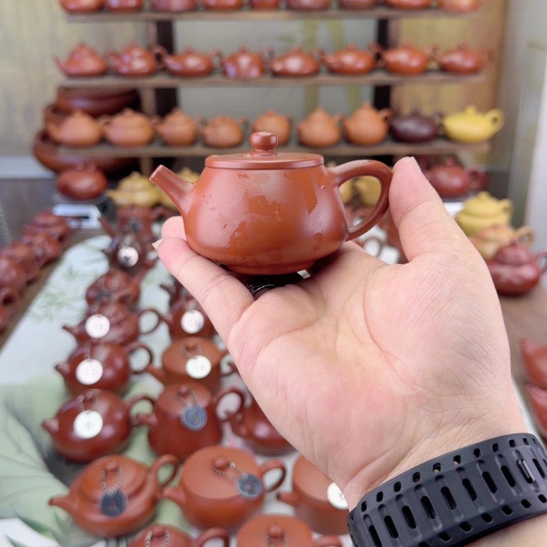 茶壶紫砂90cc朱泥子冶石瓢壶