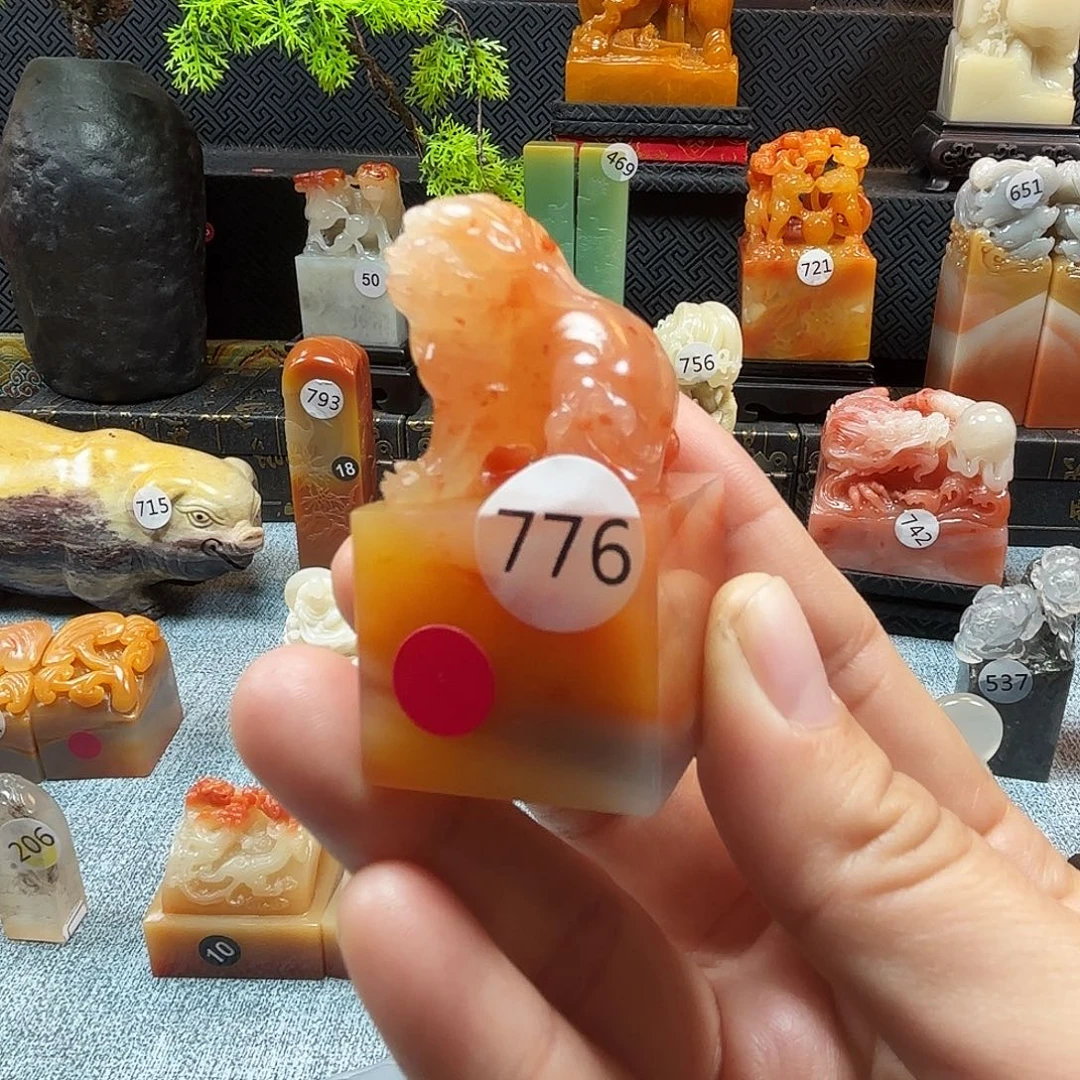 印石寿山石貔貅印章8