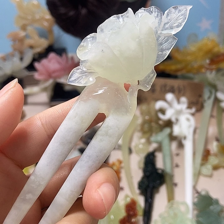 未镶嵌岫玉发簪发簪
