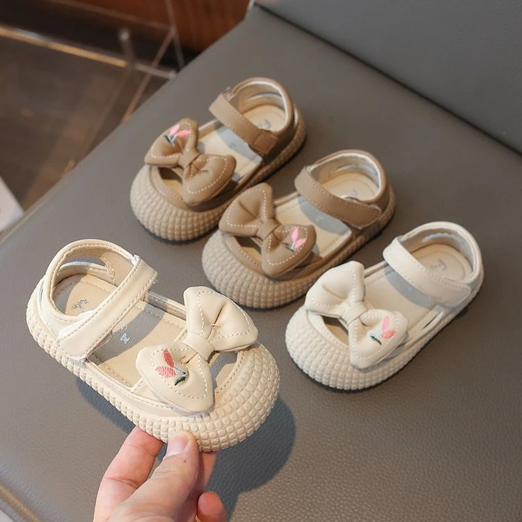 女童包头凉鞋防踢矫正防滑婴幼儿宝宝鞋公主风学步鞋可爱超轻软底