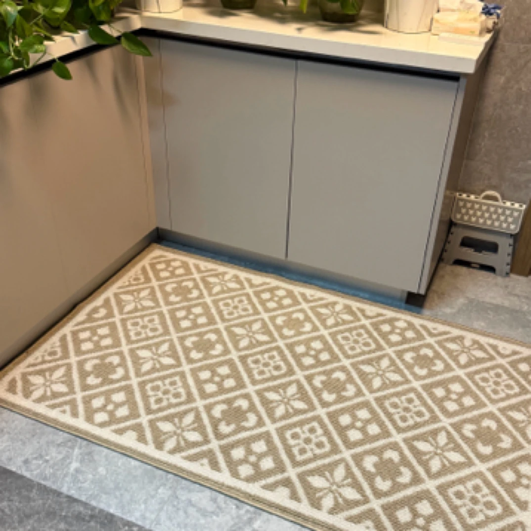 全新 咖白华尔兹 双层机织 卧室入户厨房室内通用地毯