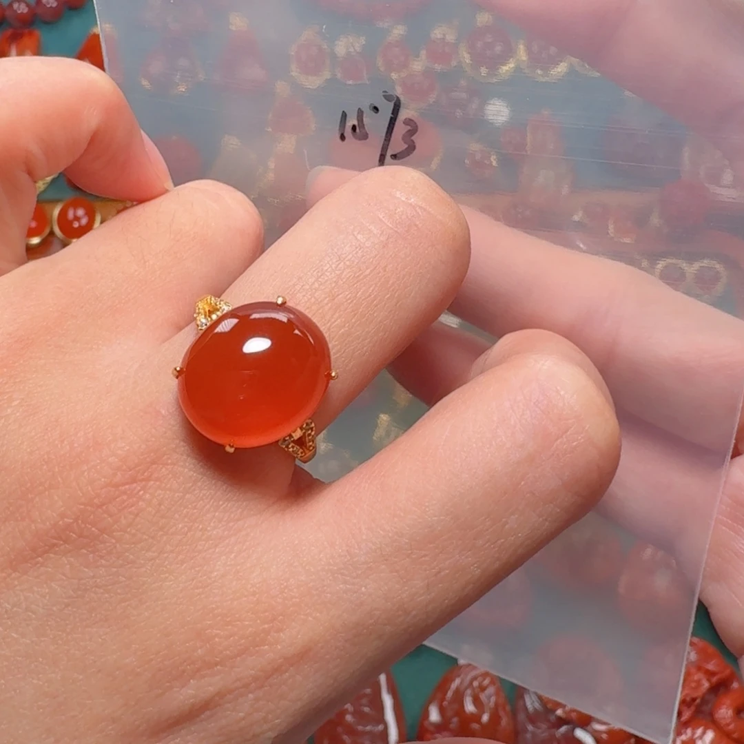 南红玛瑙南红银S925镶嵌