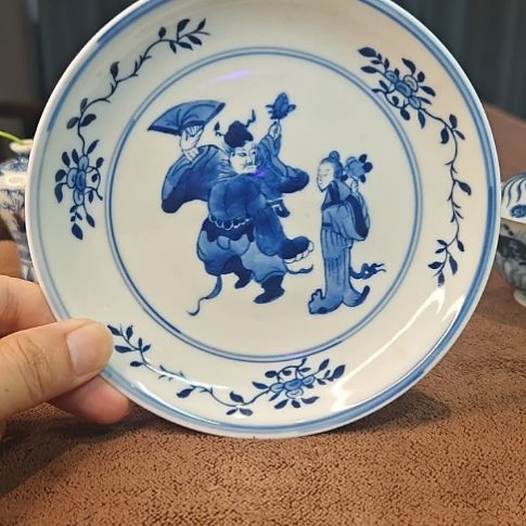 景德镇当代陶瓷茶具青花瓷人物壶承