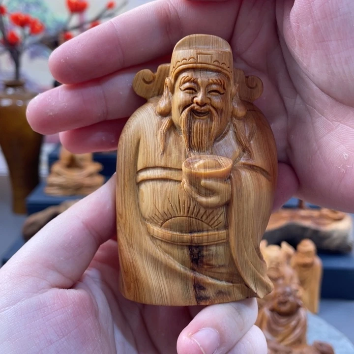 柏木（崖柏）太行崖柏根雕摆件财爷1