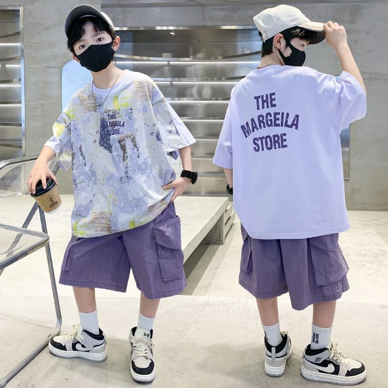 儿童装男童夏装短袖套装2025新款中大童夏季运动夏款酷帅气时髦潮