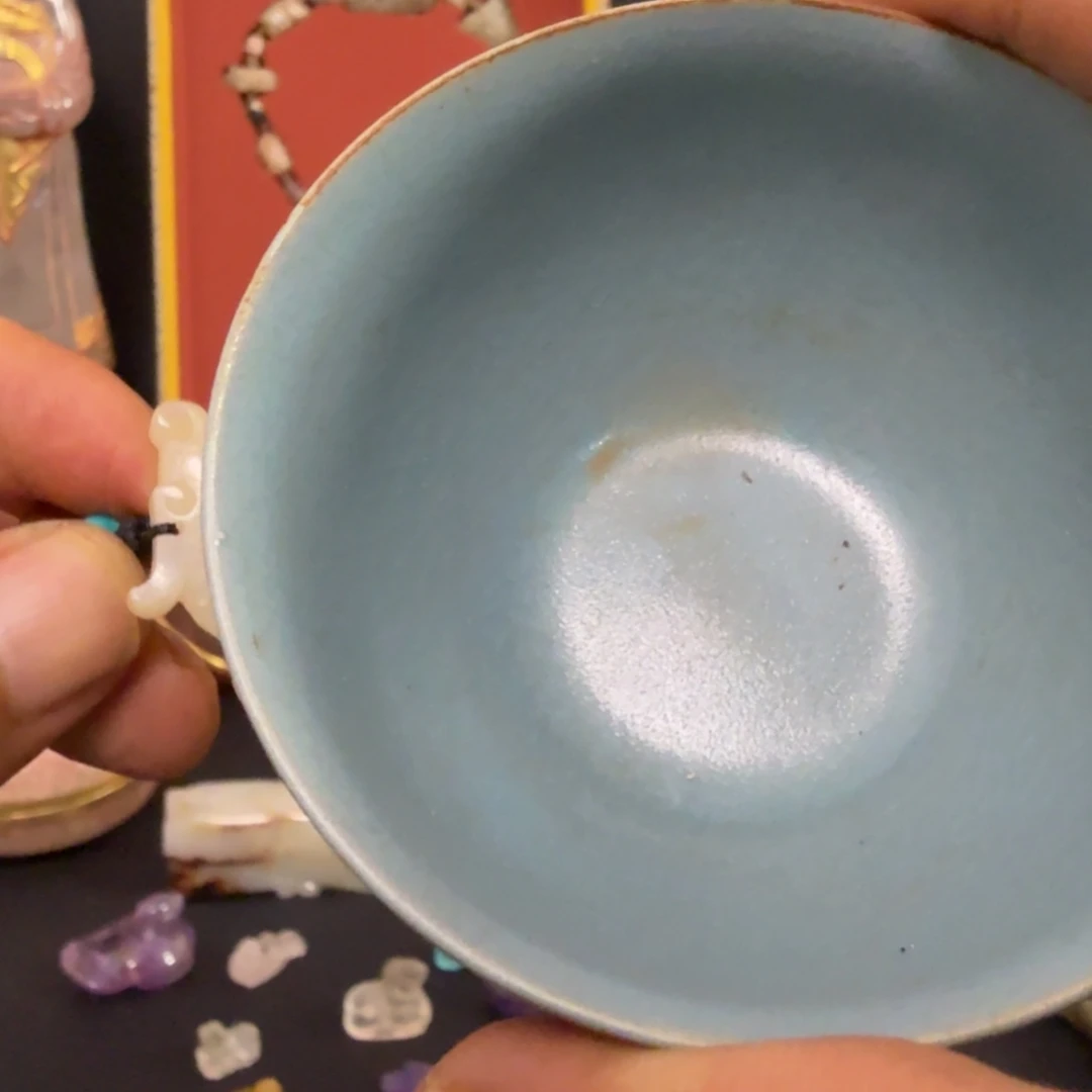 雪***豹瓷片瓷器瓷器瓷器