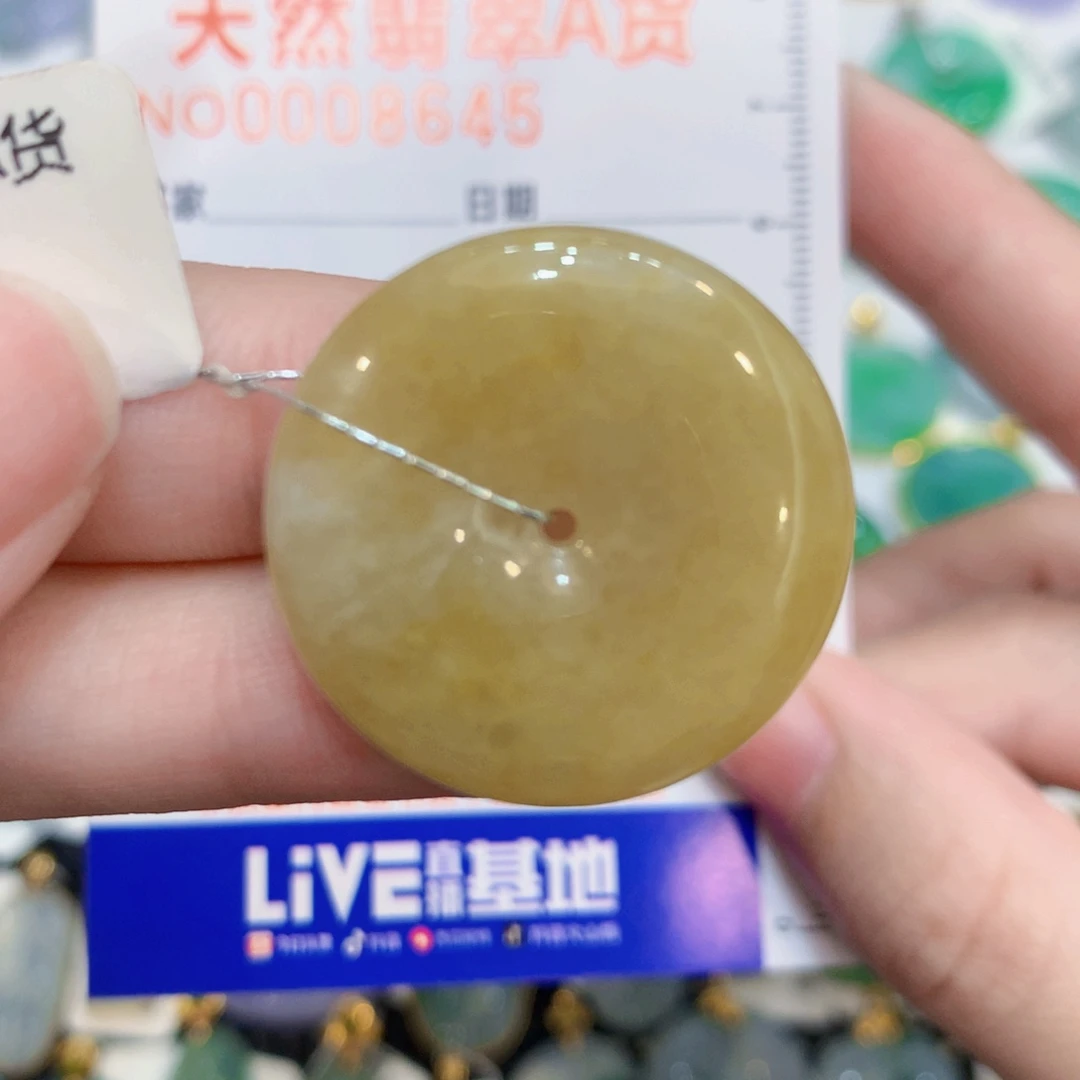 翡翠未镶嵌颈饰叶子