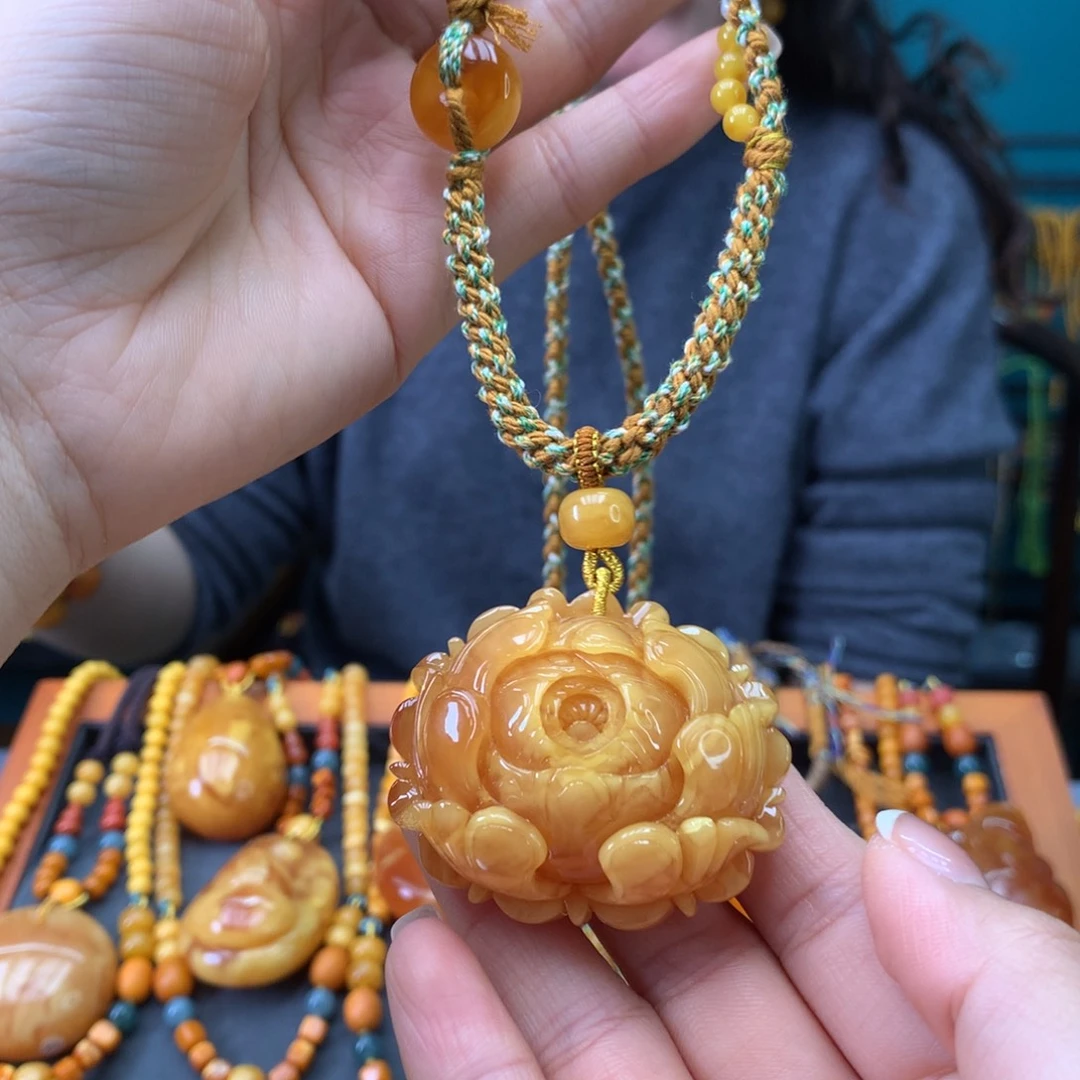 蜜蜡未镶嵌颈饰天然