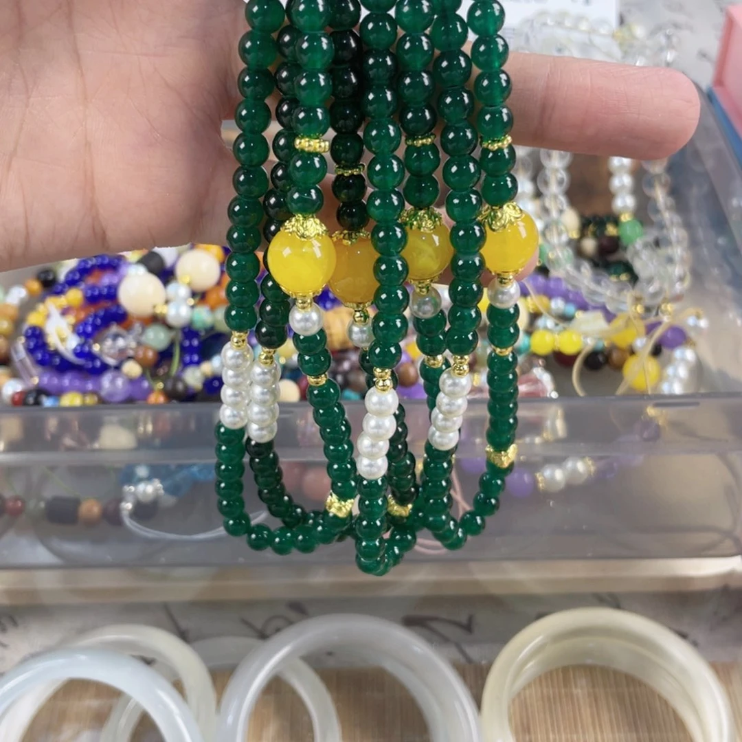 针钠钙石手饰银S925镀金镶嵌