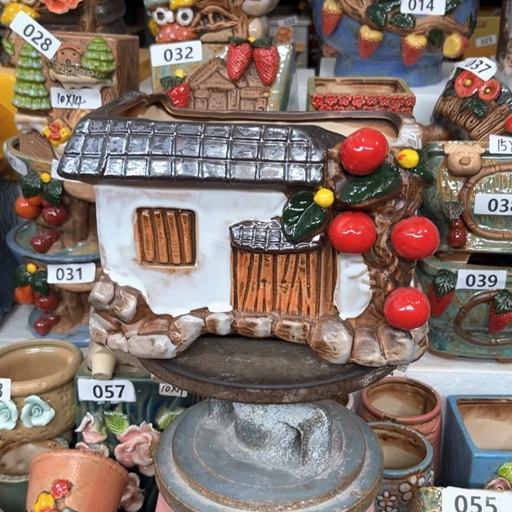 紫砂花盆粗陶材质多肉花盆