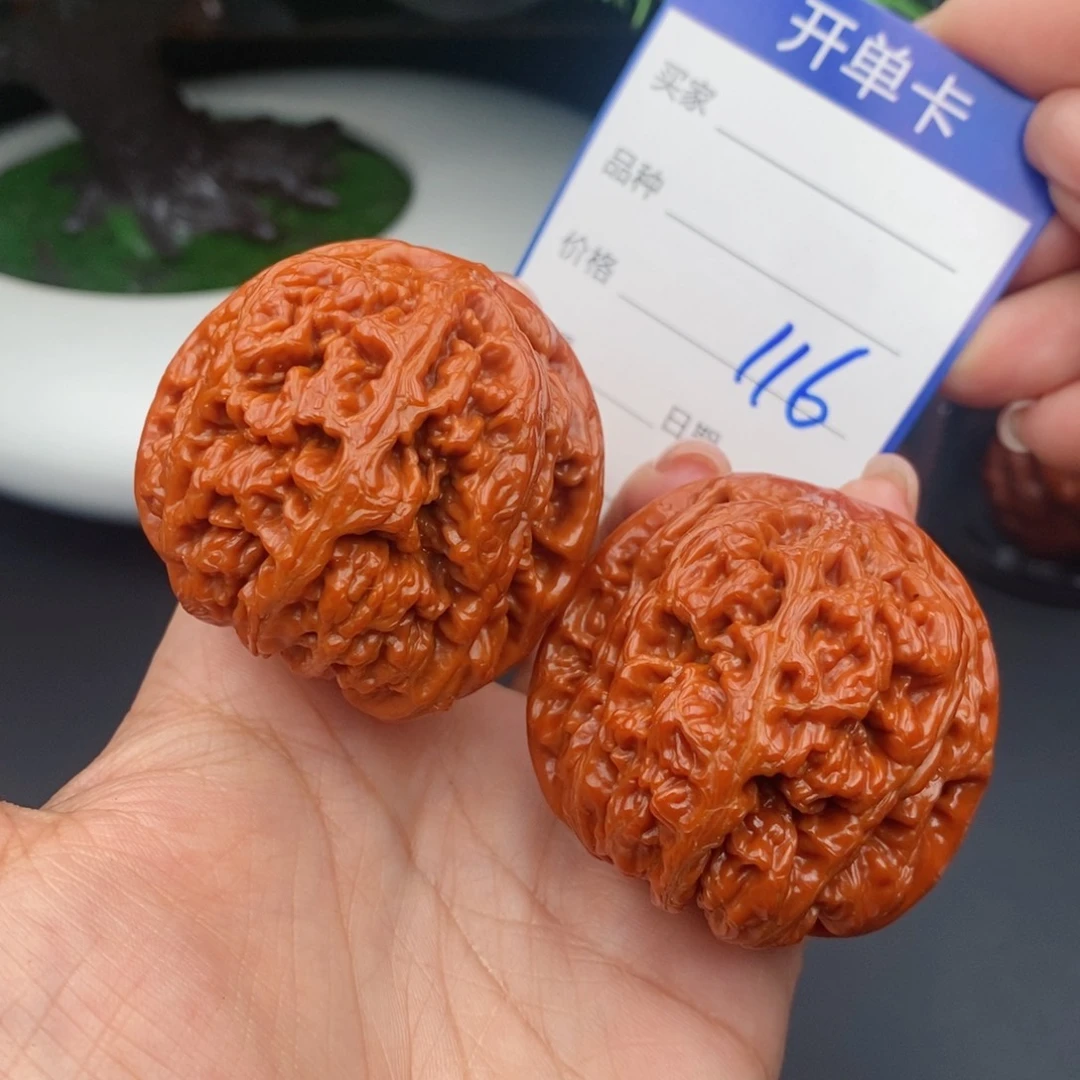 文玩核桃把件45粗筋116