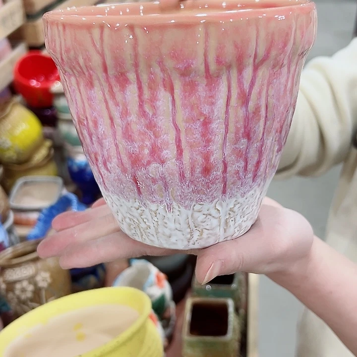 有孔.凑满10元发货多肉陶瓷花盆！