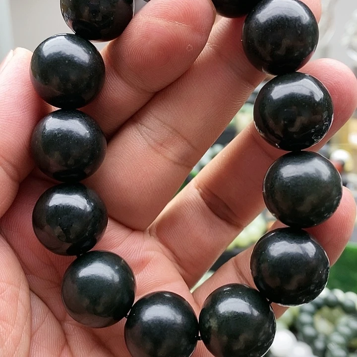 【闪购商品】手链未镶嵌和田玉18黑青