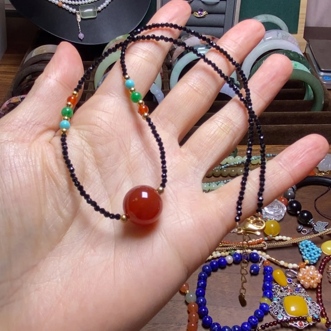 玛瑙/玉髓未镶嵌项链