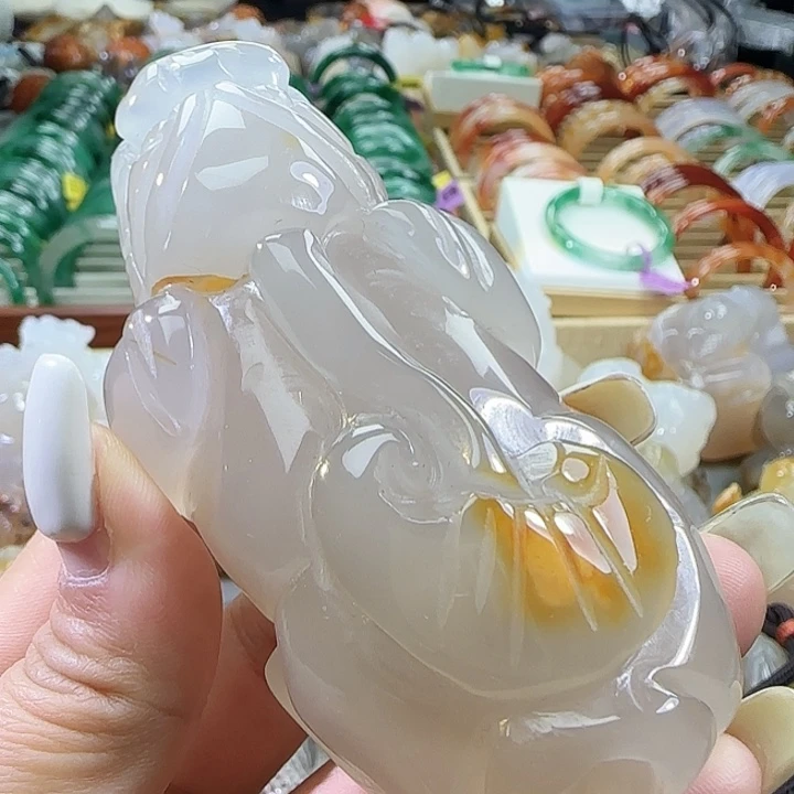 玛瑙/玉髓合金手把件