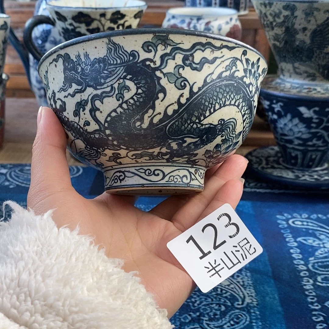 陶手工手绘青花高温陶瓷