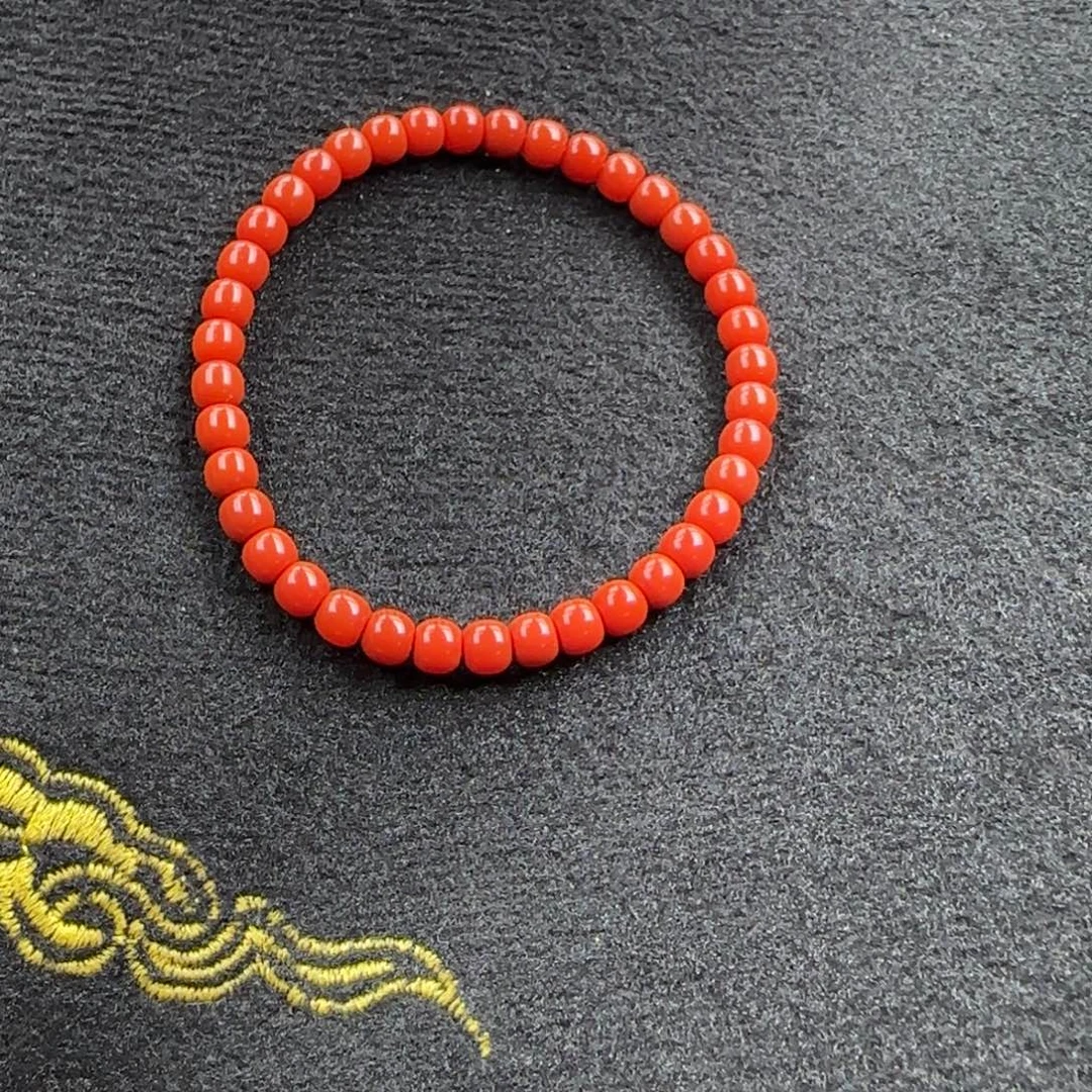 南红玛瑙未镶嵌5mm满色满肉老型单圈