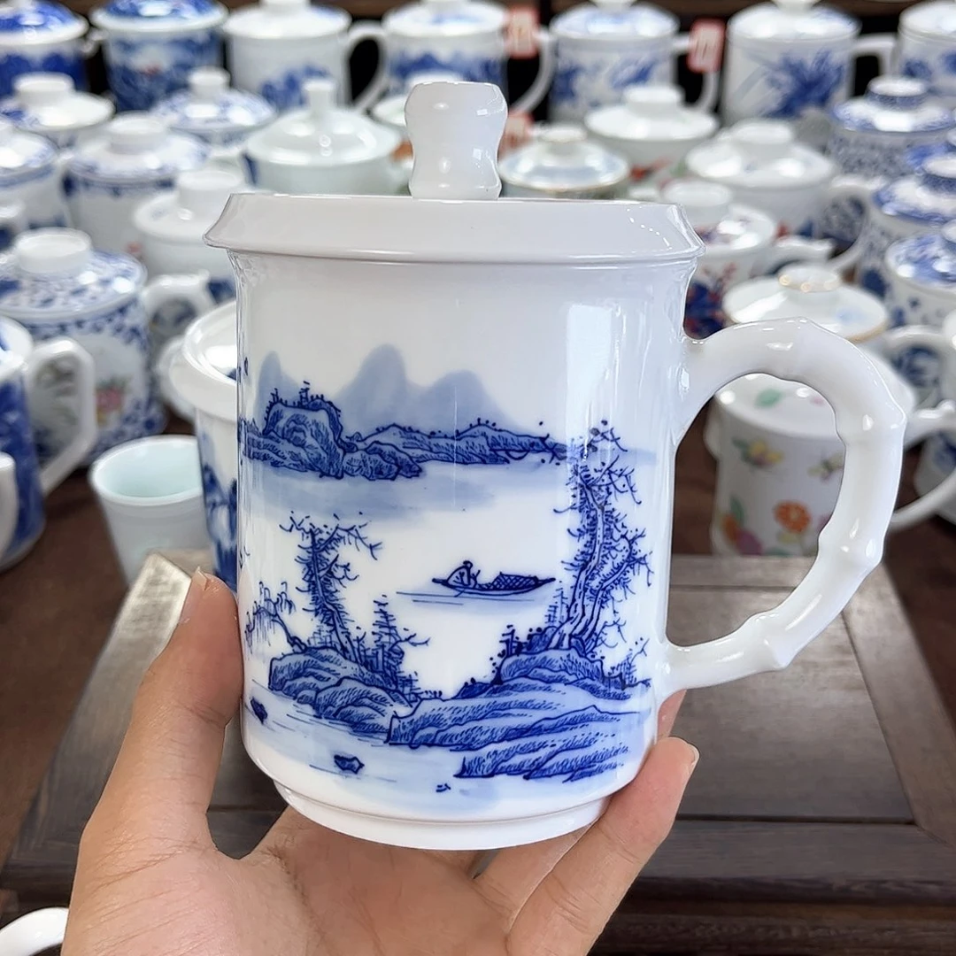 雪***者摆件景德镇陶瓷马克杯