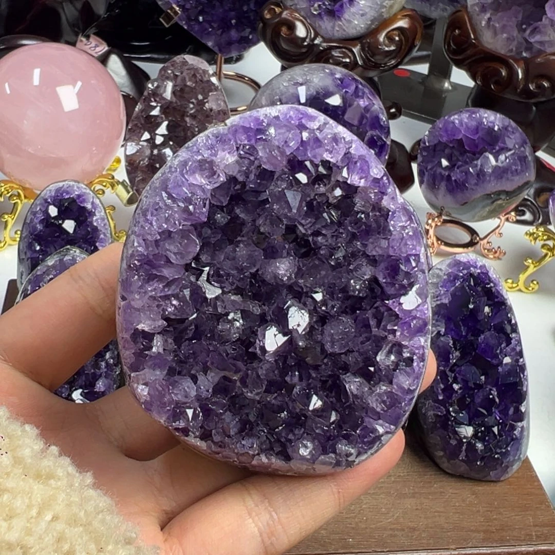 紫晶摆件未镶嵌紫水晶