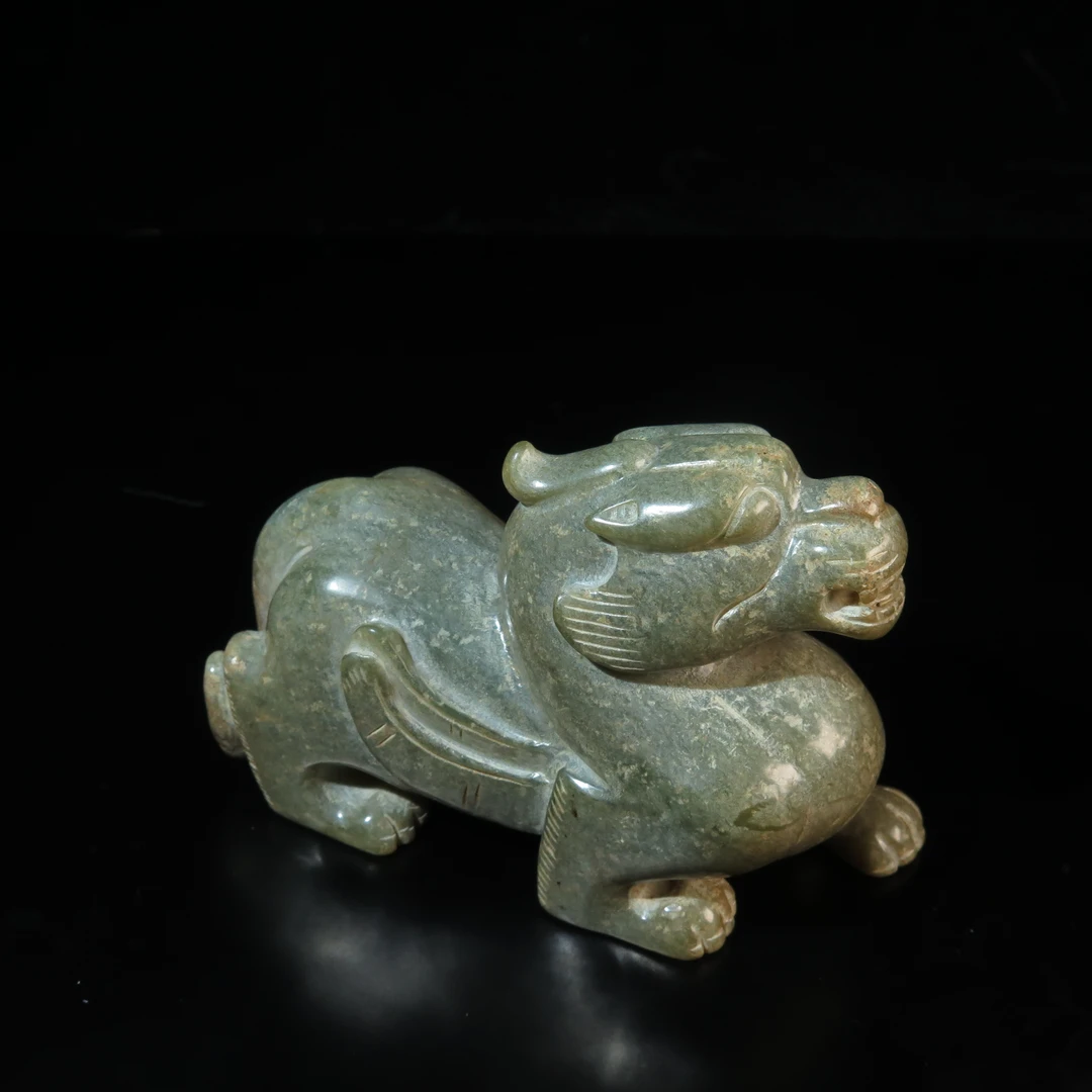 民国汉瑞兽/MZ094017/和田玉/民族文物