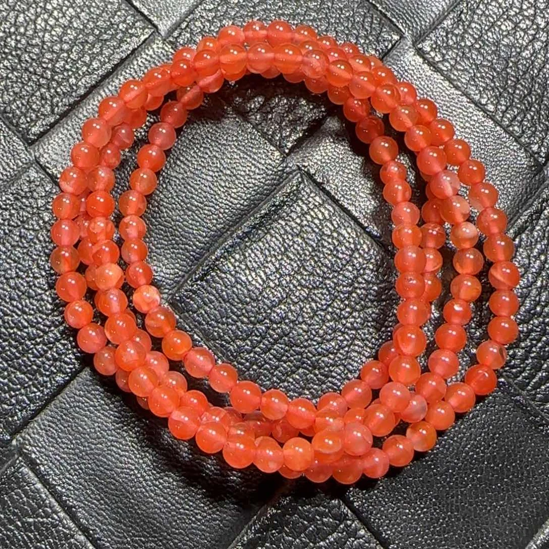 南红玛瑙未镶嵌手串4mm+