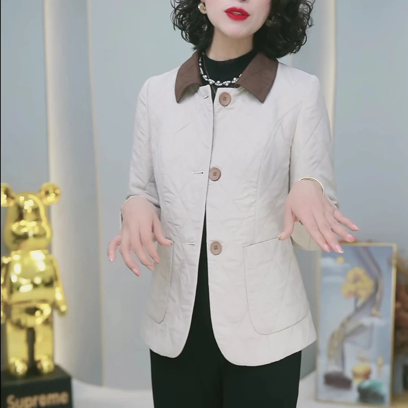 高级宽松拼接短款外套女2025春季新款设计感轻奢百搭显瘦减龄上衣