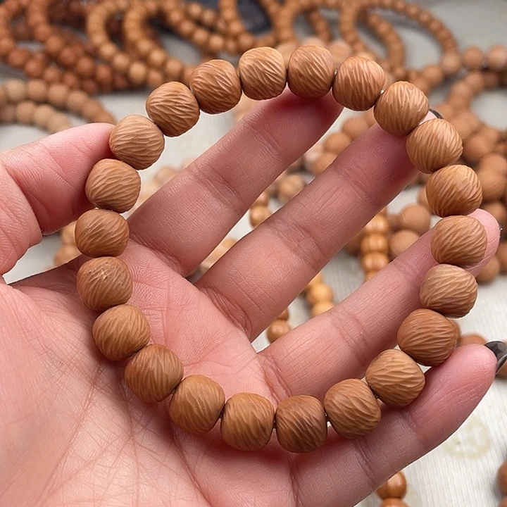 猴头核桃手串微瑕反油油片云锦