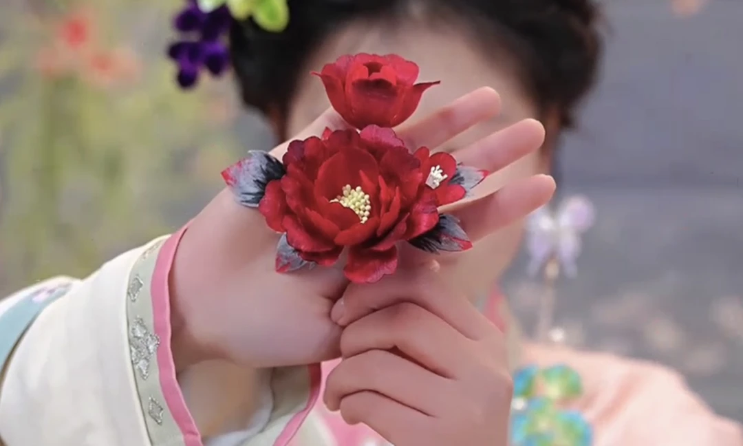 江南浔汉服头饰古风饰品 绒花默认软簪 改主体找客服