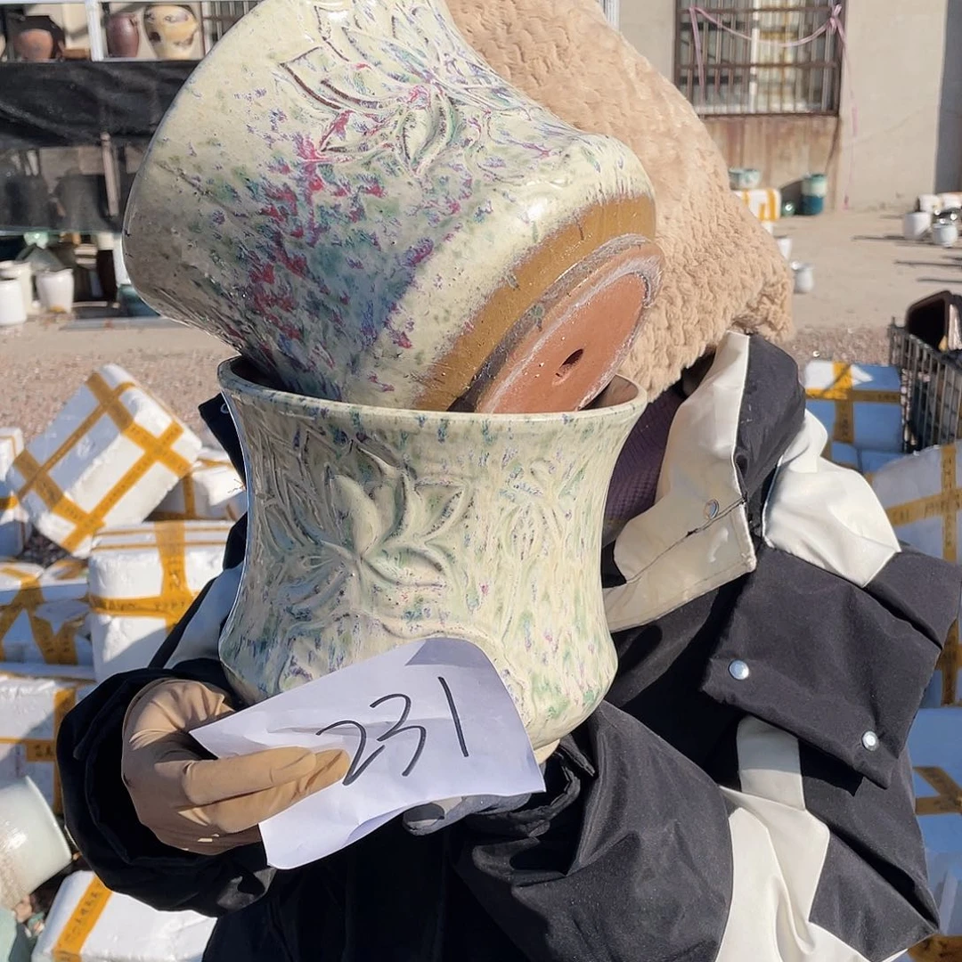 红陶王嫂花盆0128-231