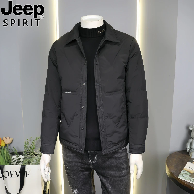 JEEPSPIRIT吉普轻薄羽绒服冬季新款韩版修身简约羽绒保暖夹克外套