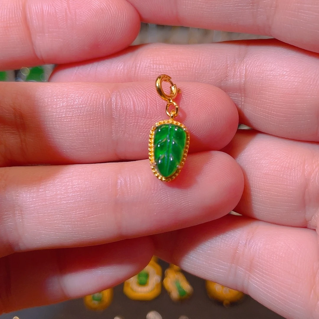 翡翠银S925镶嵌吊坠(不含链)