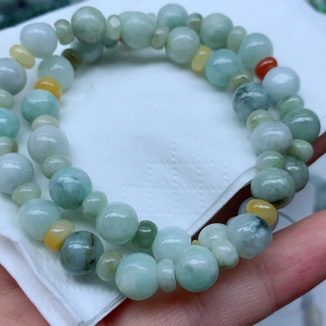 翡翠未镶嵌颈饰手串